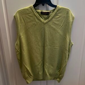 Eildon Hills 100% cotton vest, pull over, green chartreuse men's size XL